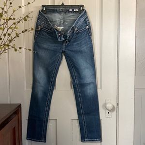 Miss Me mid-rise skinny jean. GUC